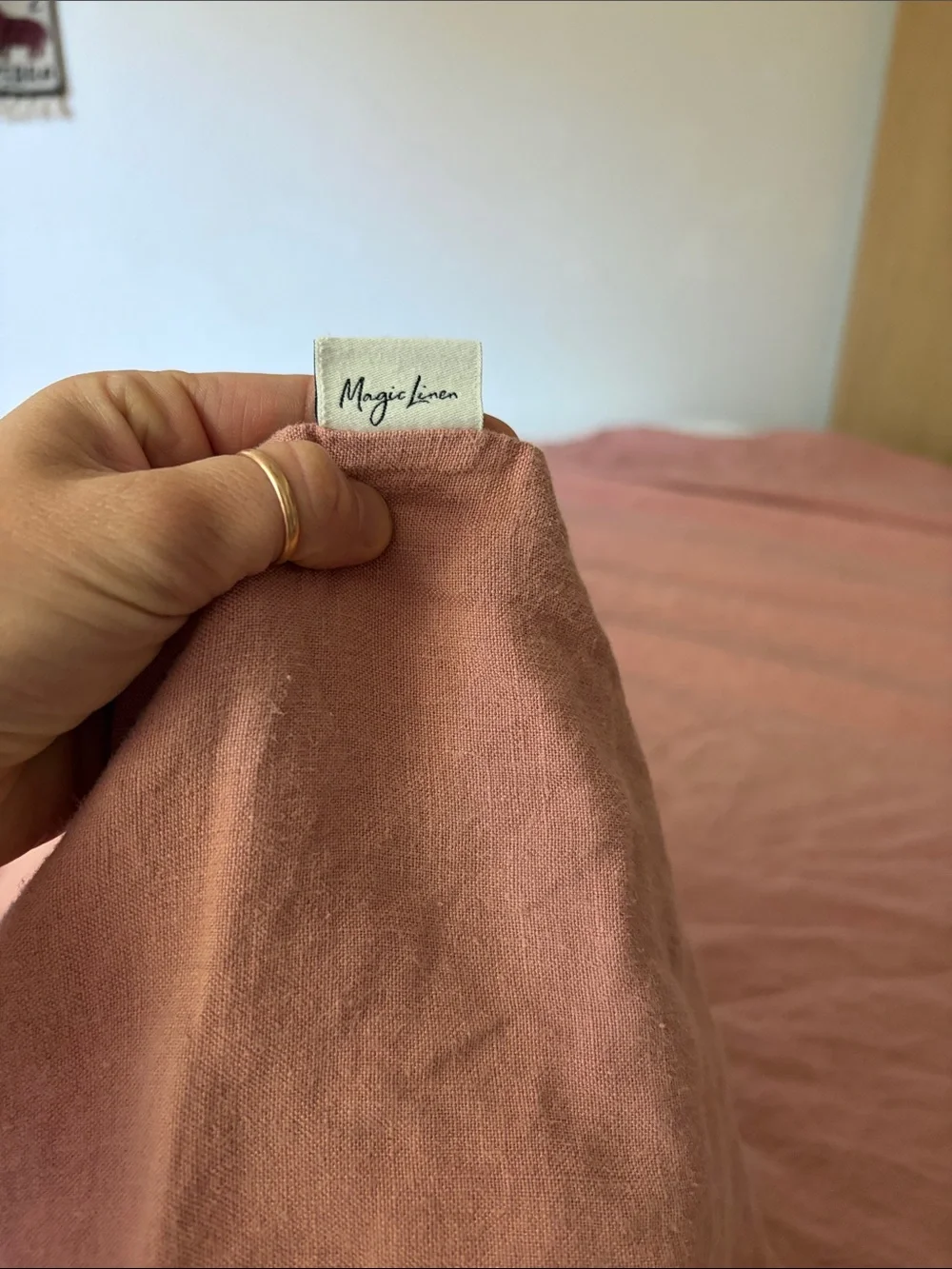Queen Magic Linen Duvet Cover Set approx 88”x84”